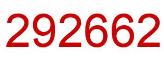 Number 292662 red image