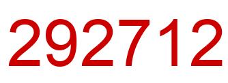 Number 292712 red image