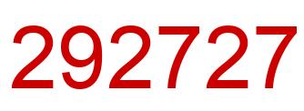 Number 292727 red image