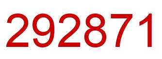 Number 292871 red image