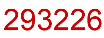 Number 293226 red image