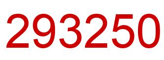 Number 293250 red image