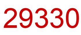 Number 29330 red image