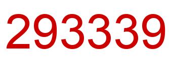Number 293339 red image