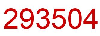 Number 293504 red image