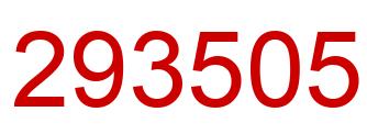 Number 293505 red image