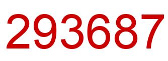 Number 293687 red image