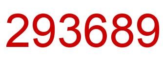 Number 293689 red image