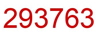 Number 293763 red image