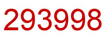 Number 293998 red image