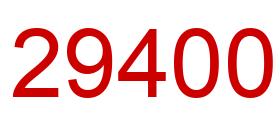 Number 29400 red image