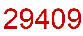 Number 29409 red image