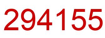 Number 294155 red image