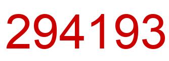 Number 294193 red image