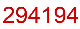 Number 294194 red image