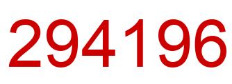 Number 294196 red image
