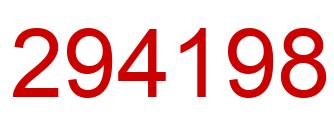 Number 294198 red image