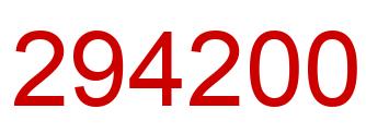 Number 294200 red image