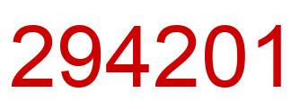 Number 294201 red image