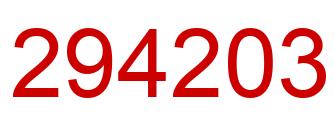 Number 294203 red image