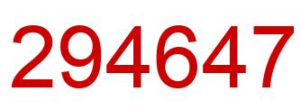 Number 294647 red image