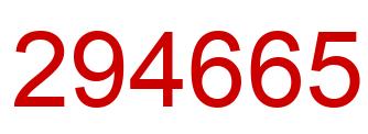 Number 294665 red image