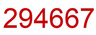 Number 294667 red image