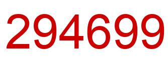 Number 294699 red image