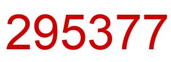 Número 295377 imagen rojo
