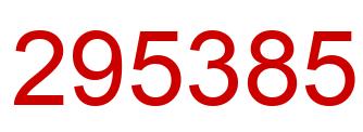 Número 295385 imagen rojo