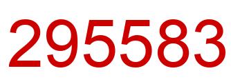 Number 295583 red image