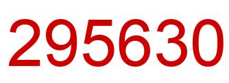 Number 295630 red image