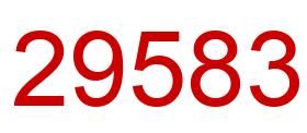 Number 29583 red image