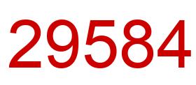Number 29584 red image