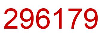 Number 296179 red image