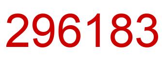 Number 296183 red image
