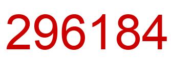 Number 296184 red image