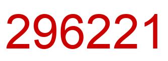 Number 296221 red image