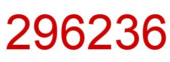 Number 296236 red image