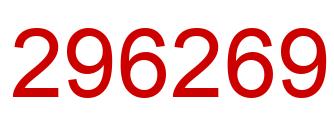 Number 296269 red image