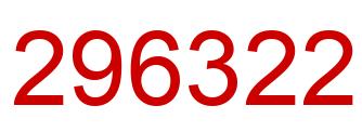Number 296322 red image