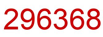 Number 296368 red image