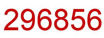 Number 296856 red image