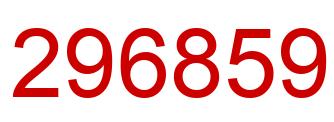 Number 296859 red image