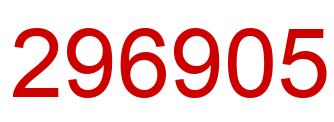 Number 296905 red image