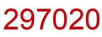 Number 297020 red image