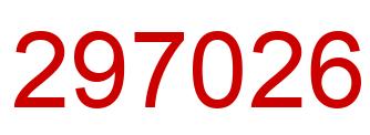 Number 297026 red image