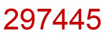 Number 297445 red image