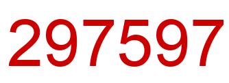 Número 297597 imagen rojo