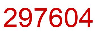 Number 297604 red image